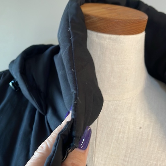 CALVIN KLEIN women’s puffy DUCK DOWN midi COAT hooded 2 way zipper black XS - Picture 8 of 16